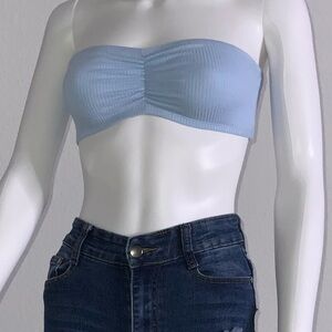 Stylish Blue Bandeau Top